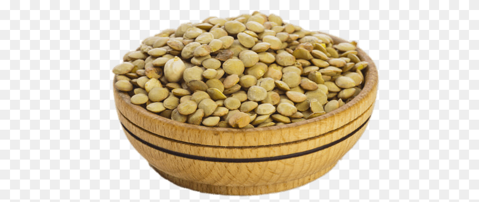 Wooden Bowl Of Green Lentils, Bean, Food, Lentil, Plant Free Png Download