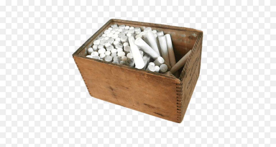 Wooden Box Of Writing Chalk Free Transparent Png