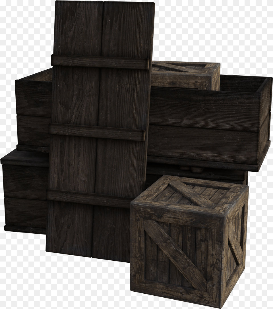 Wooden Boxes Crates Old Wooden Box Free Png Download