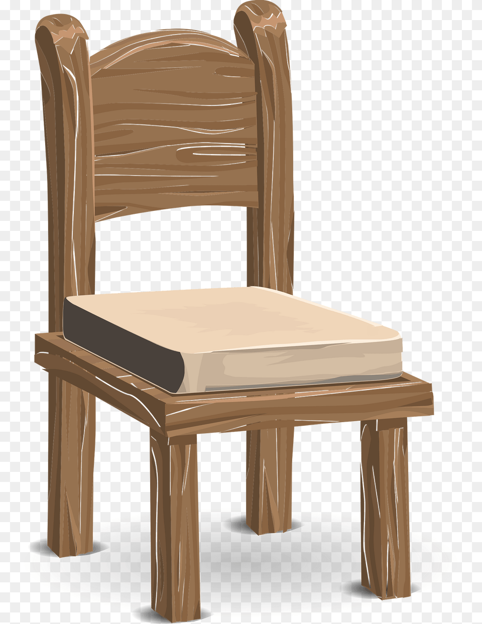 Wooden Brown Chair Clipart, Furniture, Wood Png Image