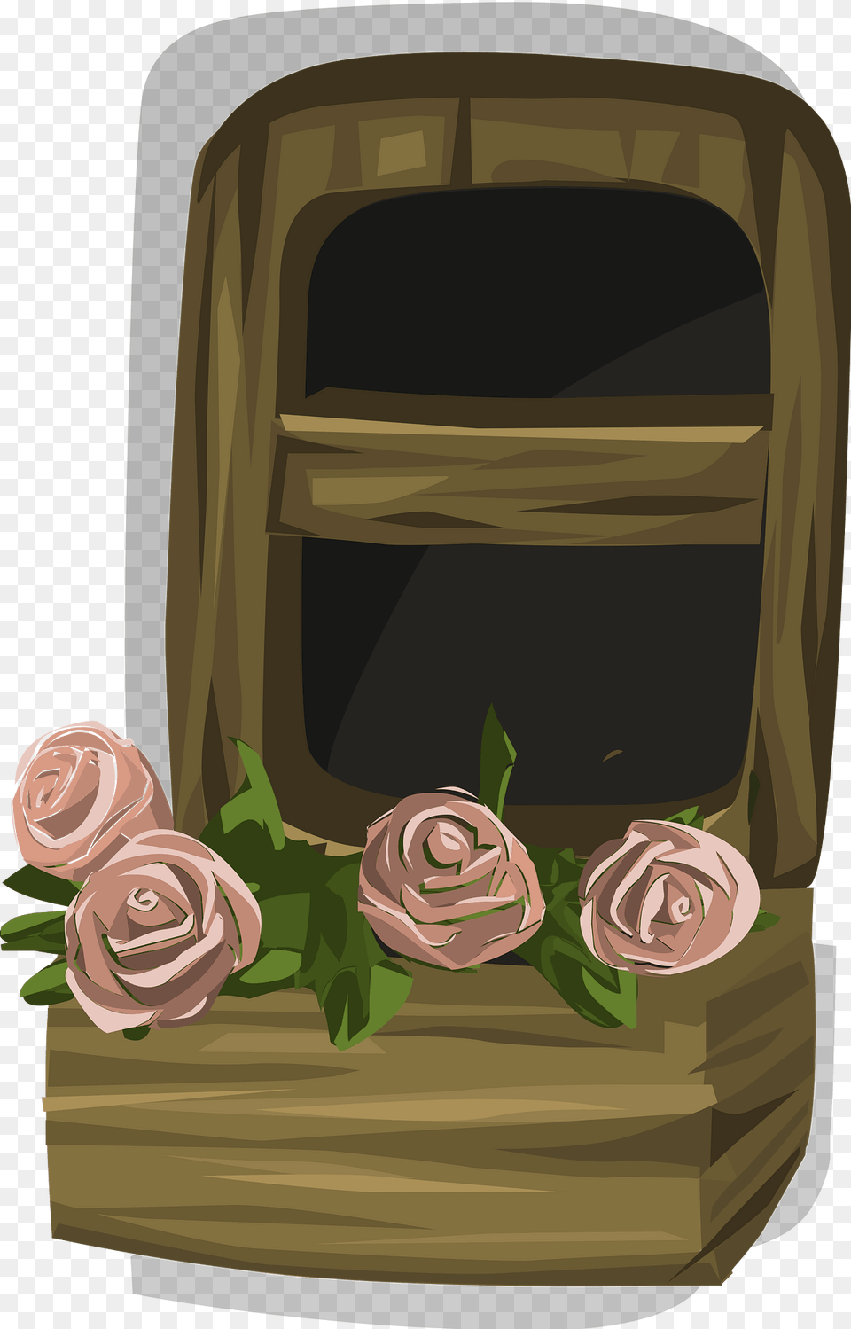 Wooden Brown Window Clipart, Flower, Plant, Rose, Flower Arrangement Free Transparent Png