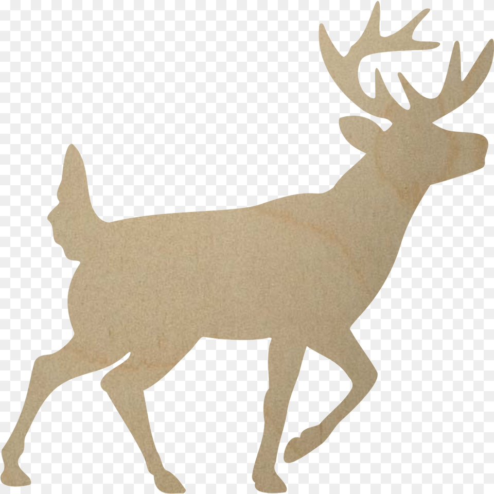 Wooden Buck Deer Cutout Shape Wood Cut Out Deer, Animal, Mammal, Wildlife, Baby Png Image