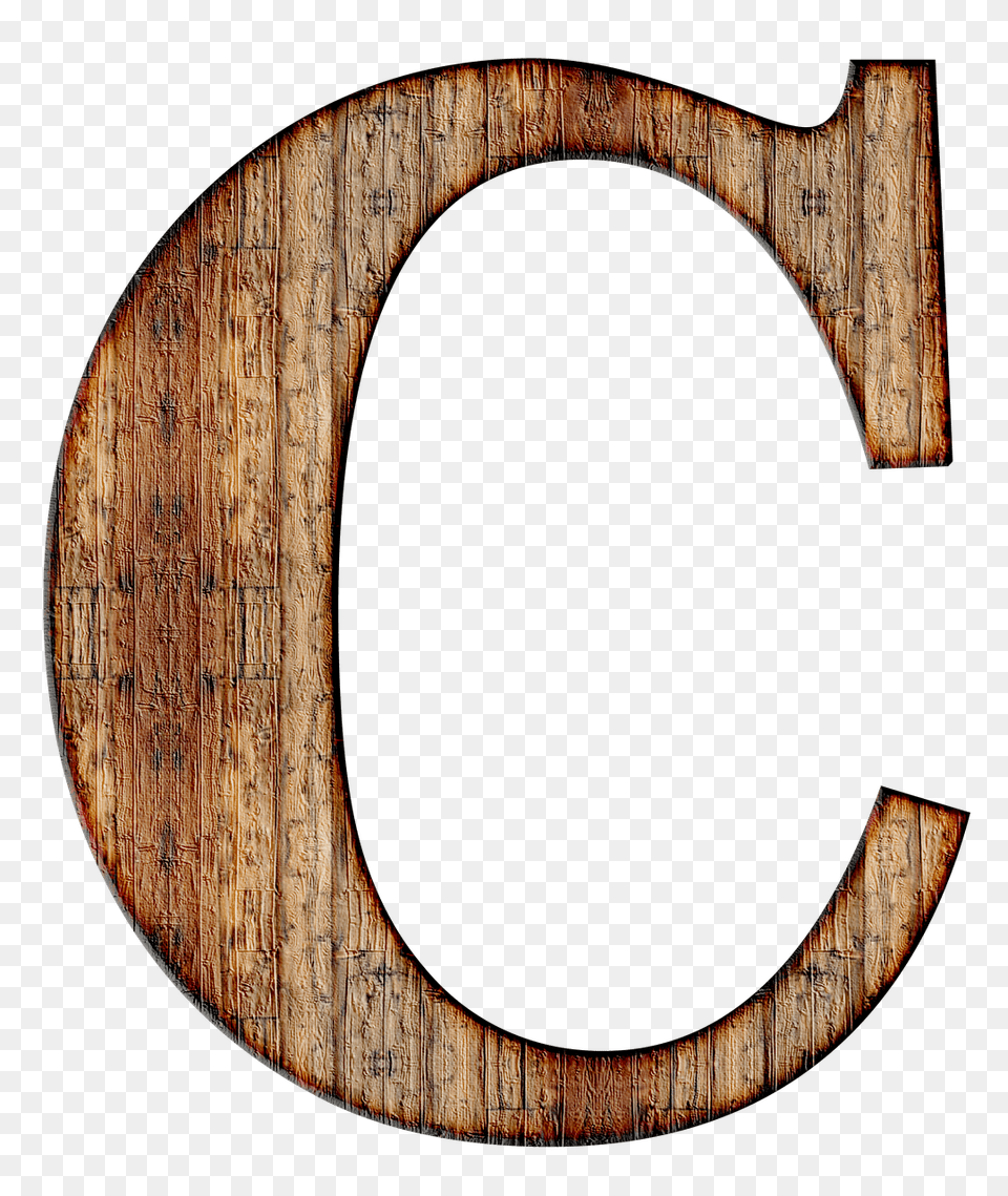Wooden Capital Letter C, Wood, Cutlery Png Image