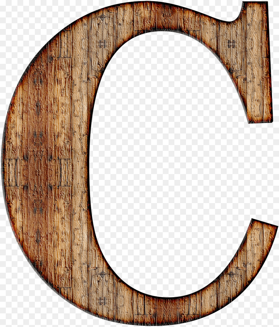 Wooden Capital Letter C, Cutlery, Spoon, Wood, Fork Free Png Download
