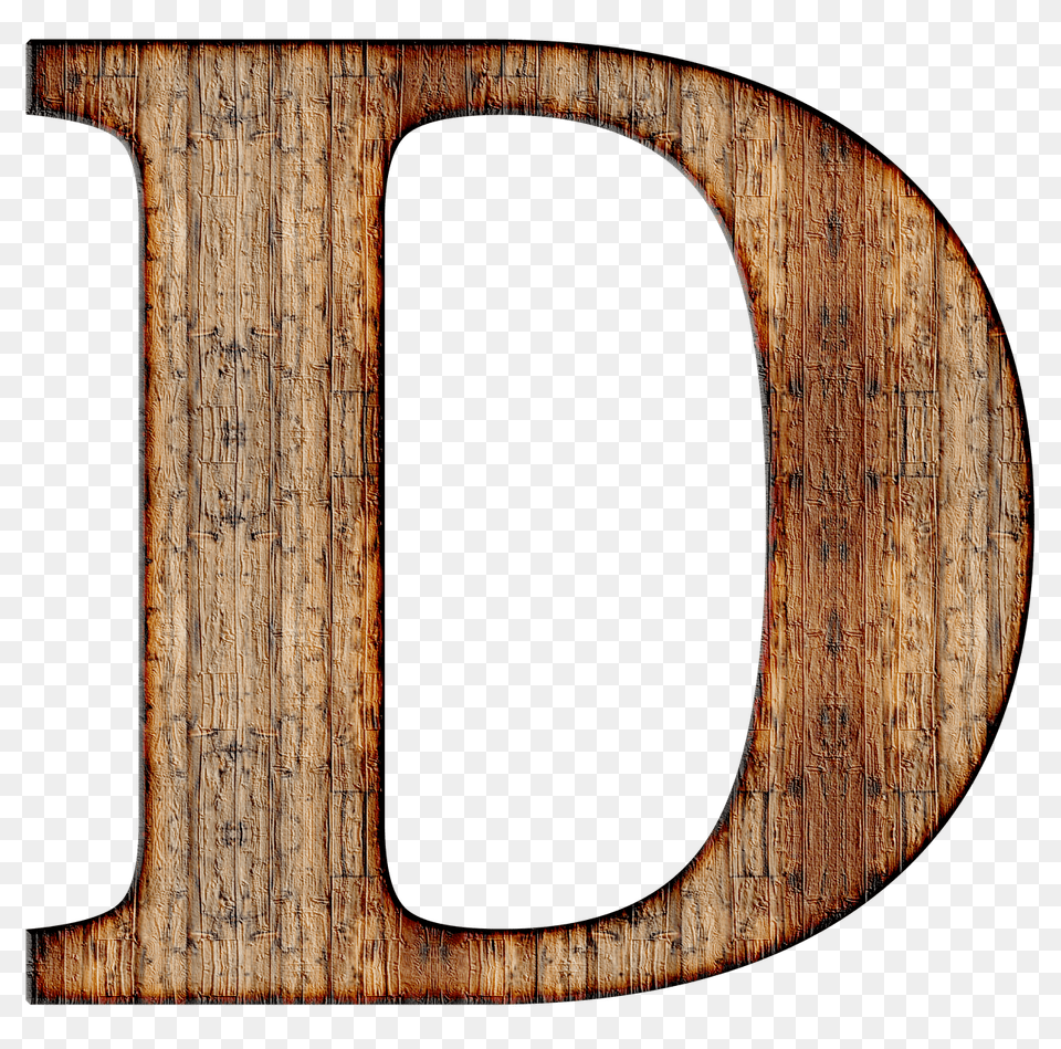 Wooden Capital Letter D, Wood Png Image