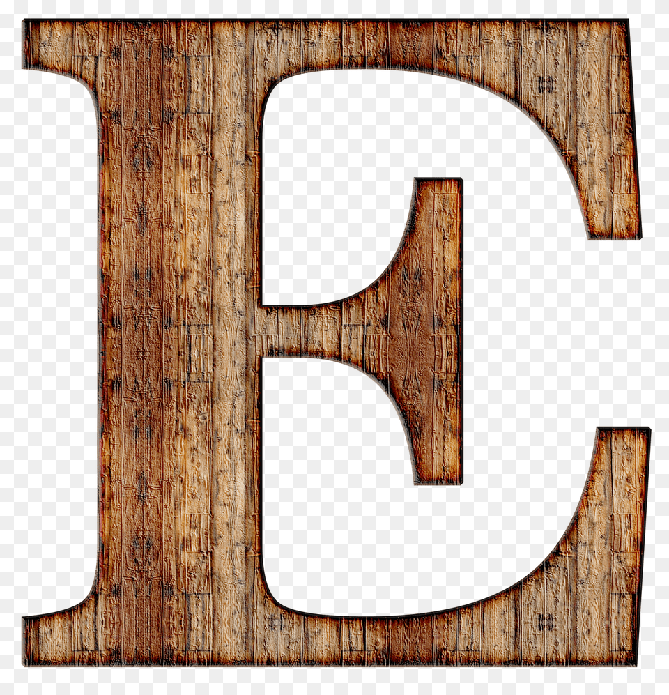 Wooden Capital Letter E, Emblem, Symbol, Wood, Number Free Png