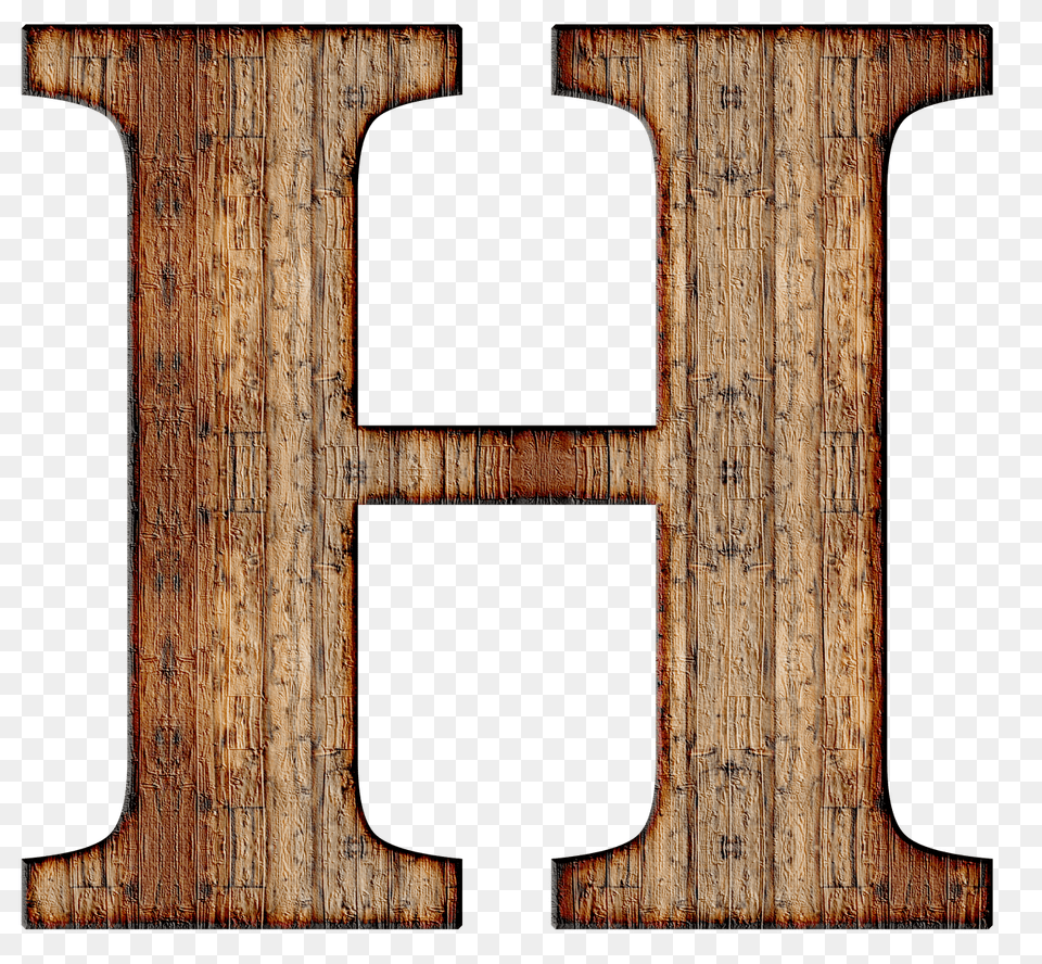 Wooden Capital Letter H Wood, Plywood, Hardwood, Indoors Free Transparent Png