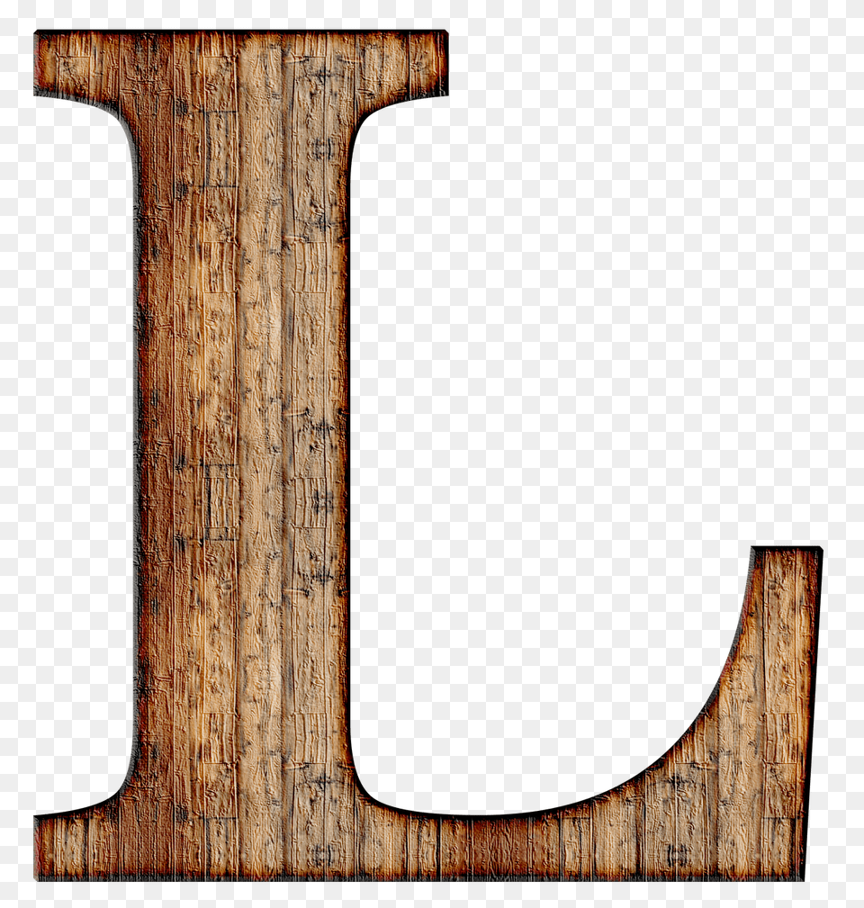 Wooden Capital Letter L, Wood, Electronics, Hardware, Text Free Png