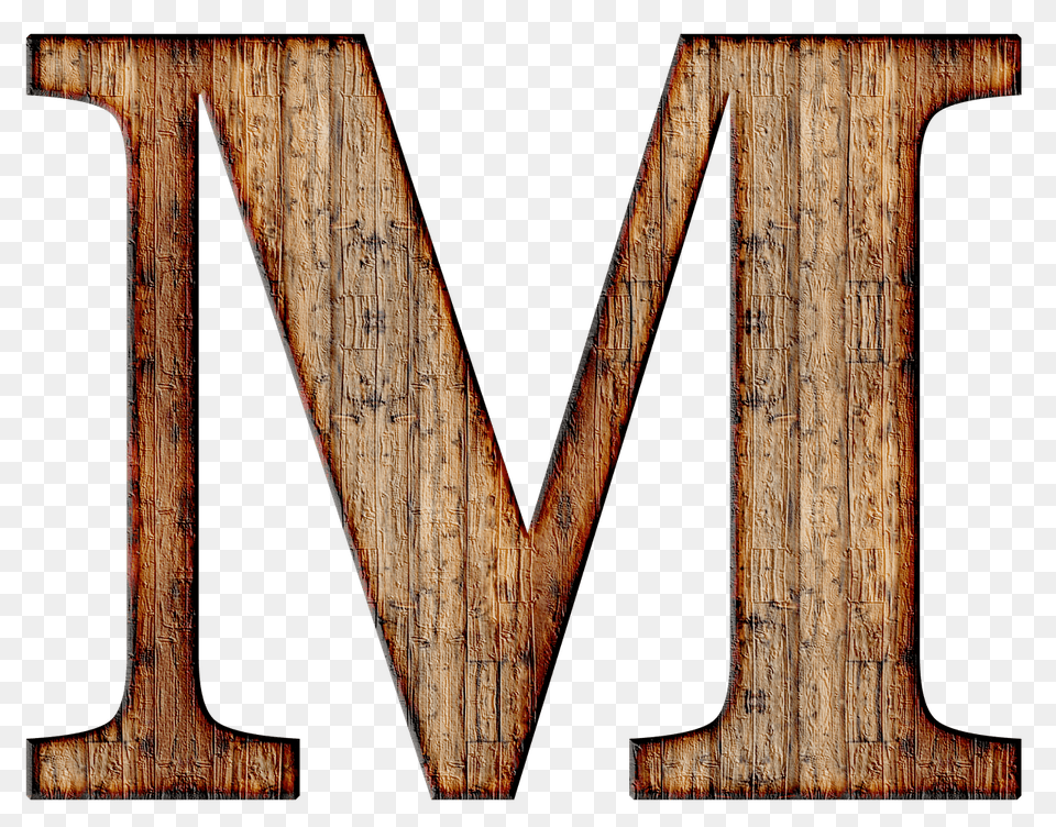 Wooden Capital Letter M Transparent, Plywood, Wood, Hardwood, Text Png Image