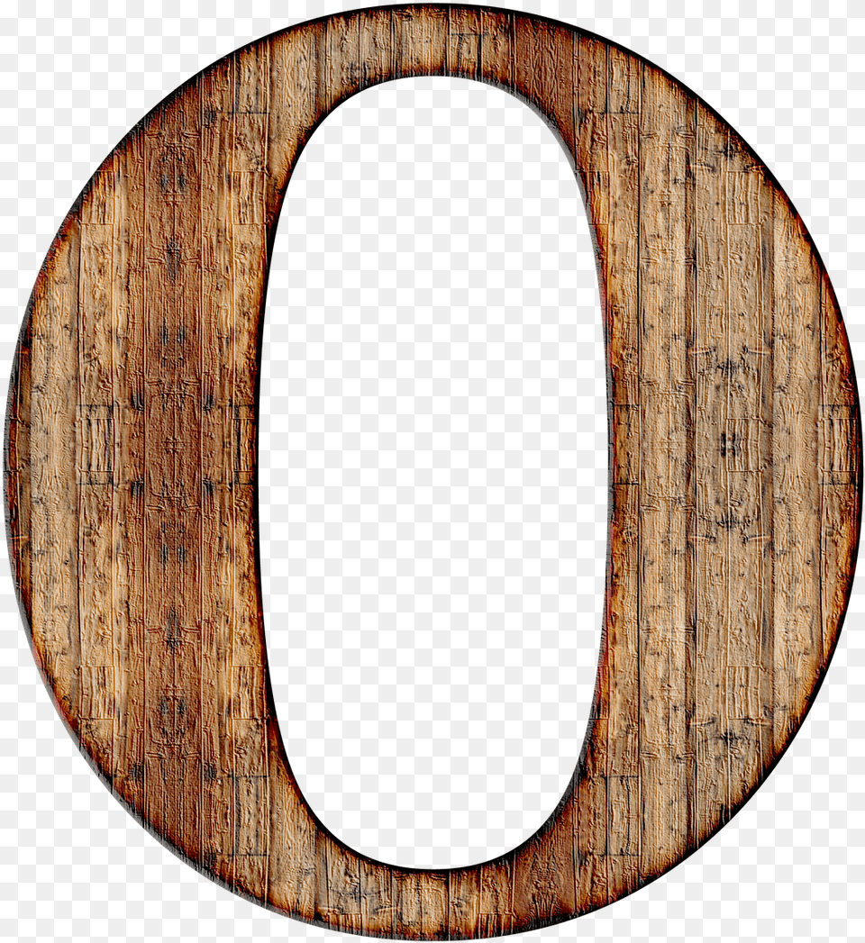 Wooden Capital Letter O Letter O No Background, Wood, Disk Free Transparent Png