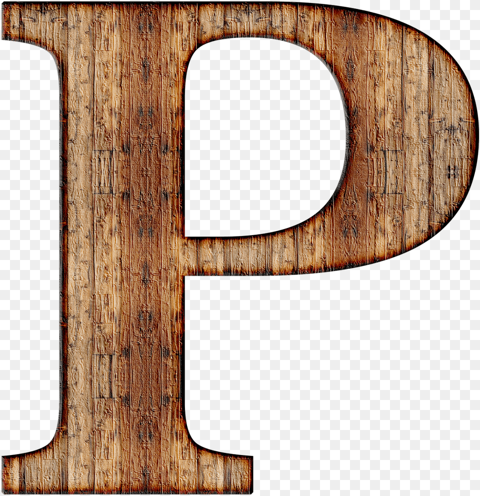 Wooden Capital Letter P Letter P Transparent Background, Wood, Plywood, Home Decor, Furniture Free Png
