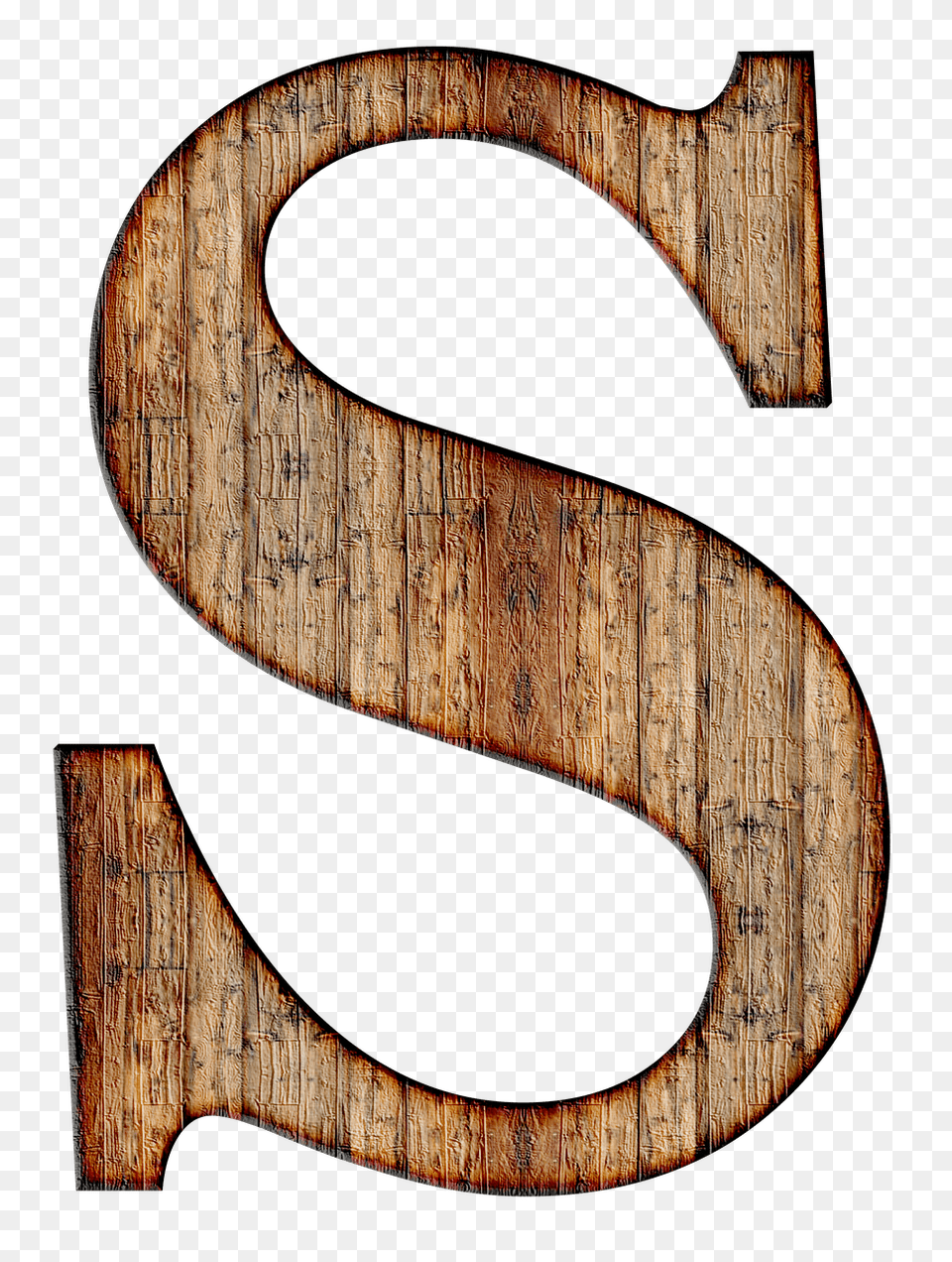 Wooden Capital Letter S, Wood, Text, Symbol, Number Free Transparent Png