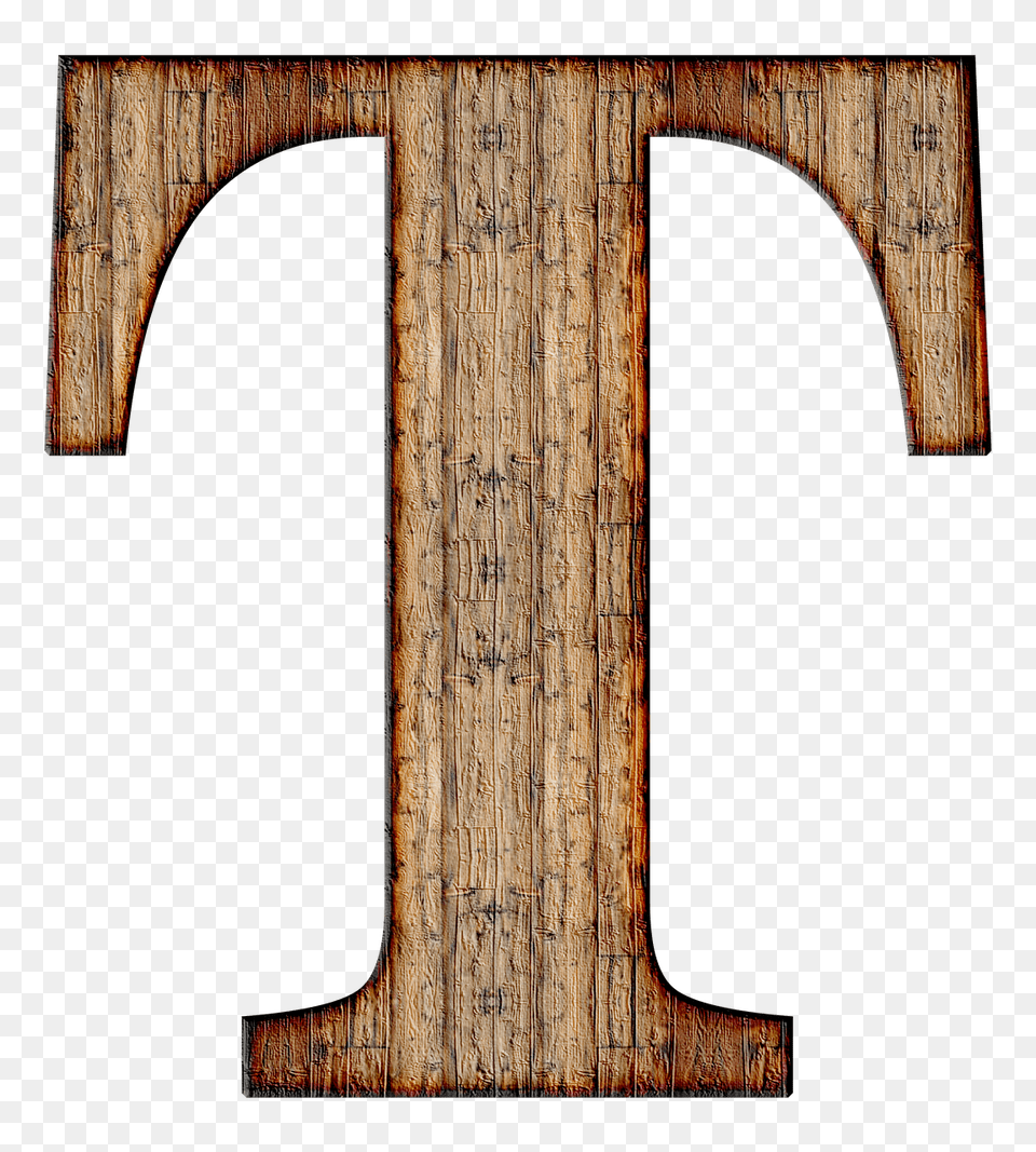 Wooden Capital Letter T, Wood, Symbol, Text, Number Png