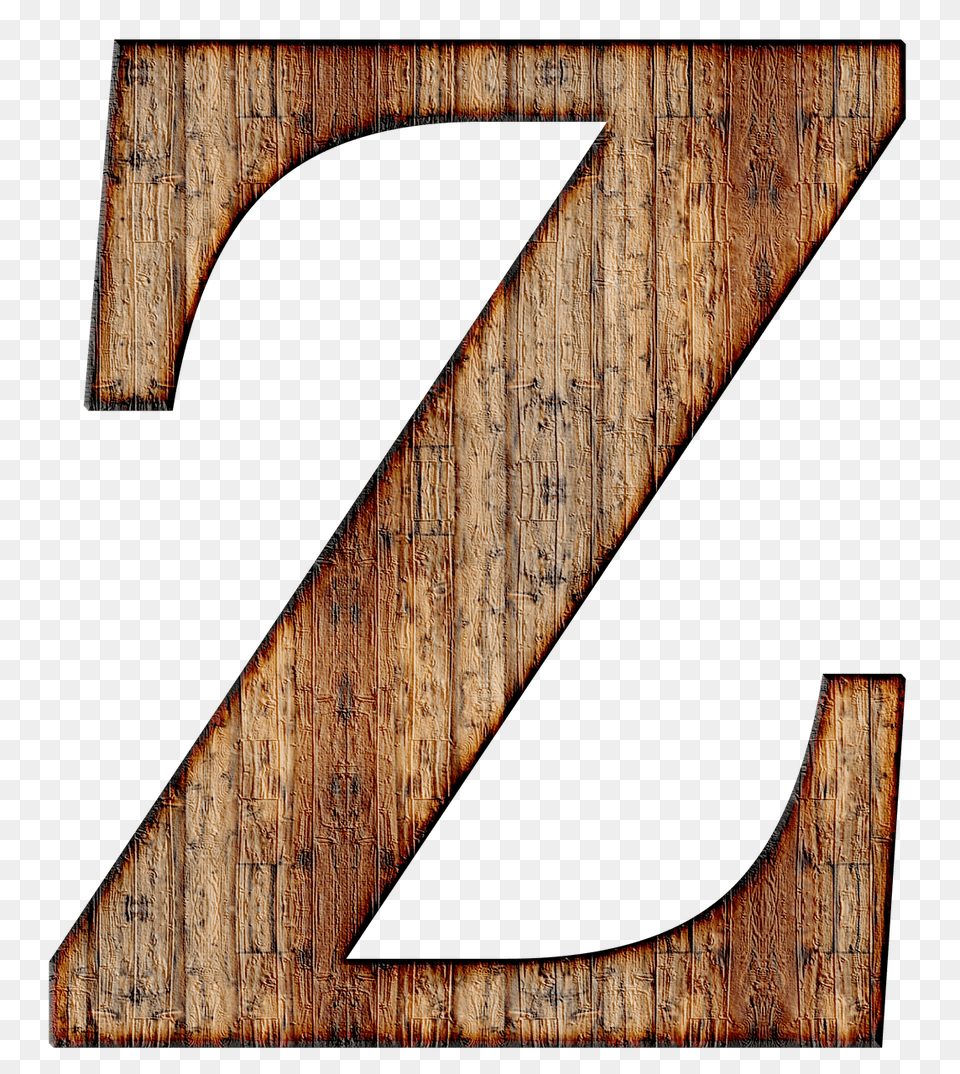 Wooden Capital Letter Z Transparent, Symbol, Number, Text, Wood Png Image