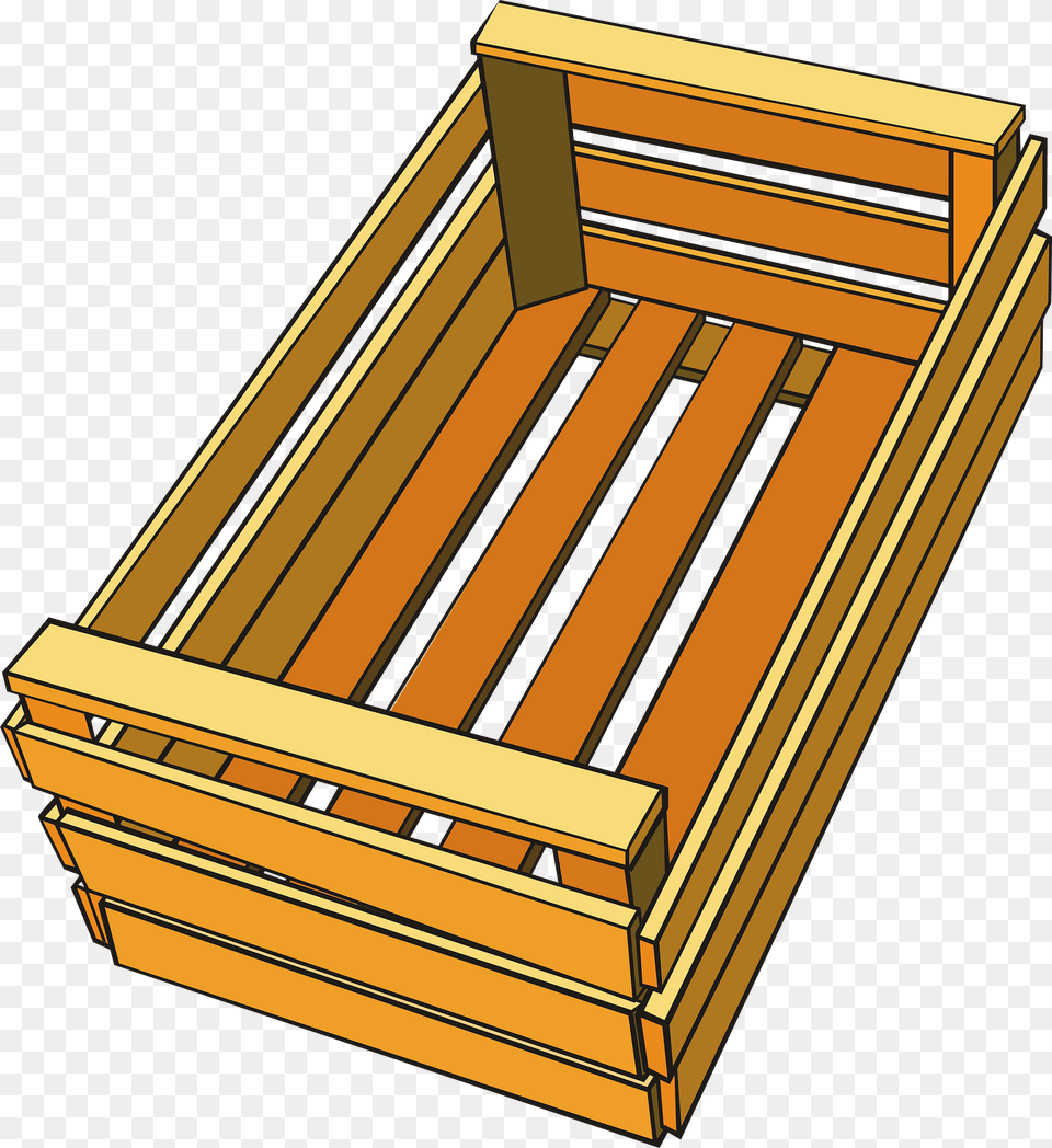 Wooden Container Clipart, Box, Crate, Wood Png Image