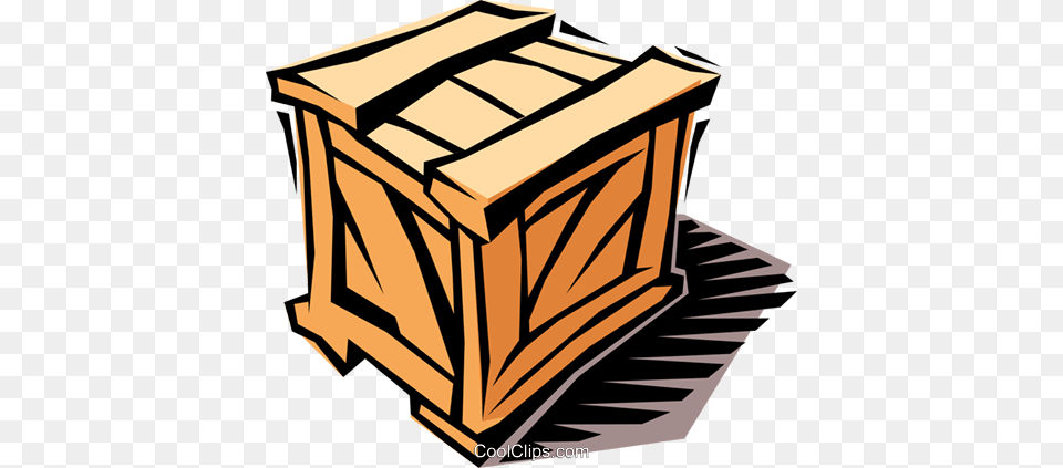 Wooden Crate Royalty Vector Clip Art Illustration, Box Free Png