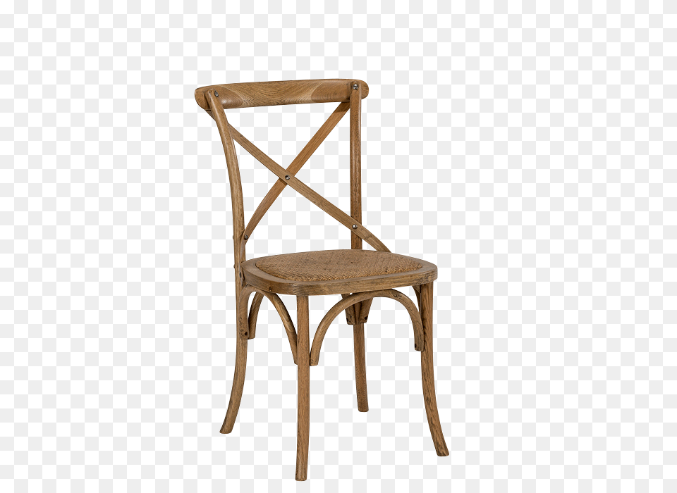 Wooden Cross Back Chair, Furniture, Wood Png