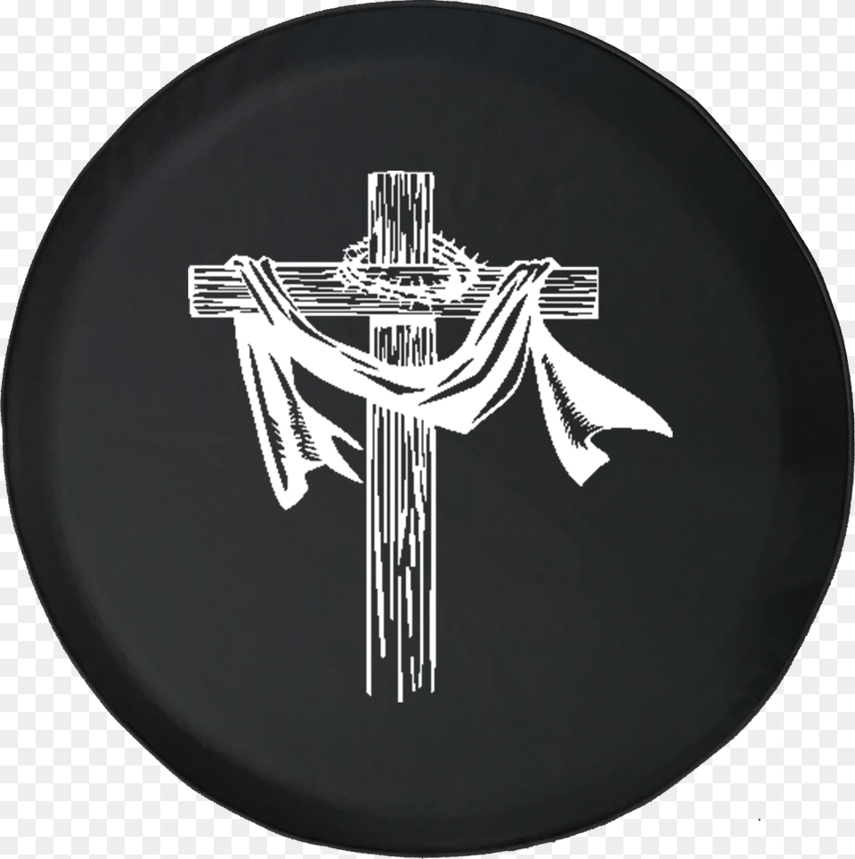 Wooden Cross Religion Crucifix Crown Of Thorns Cross, Emblem, Symbol, Plate Png Image