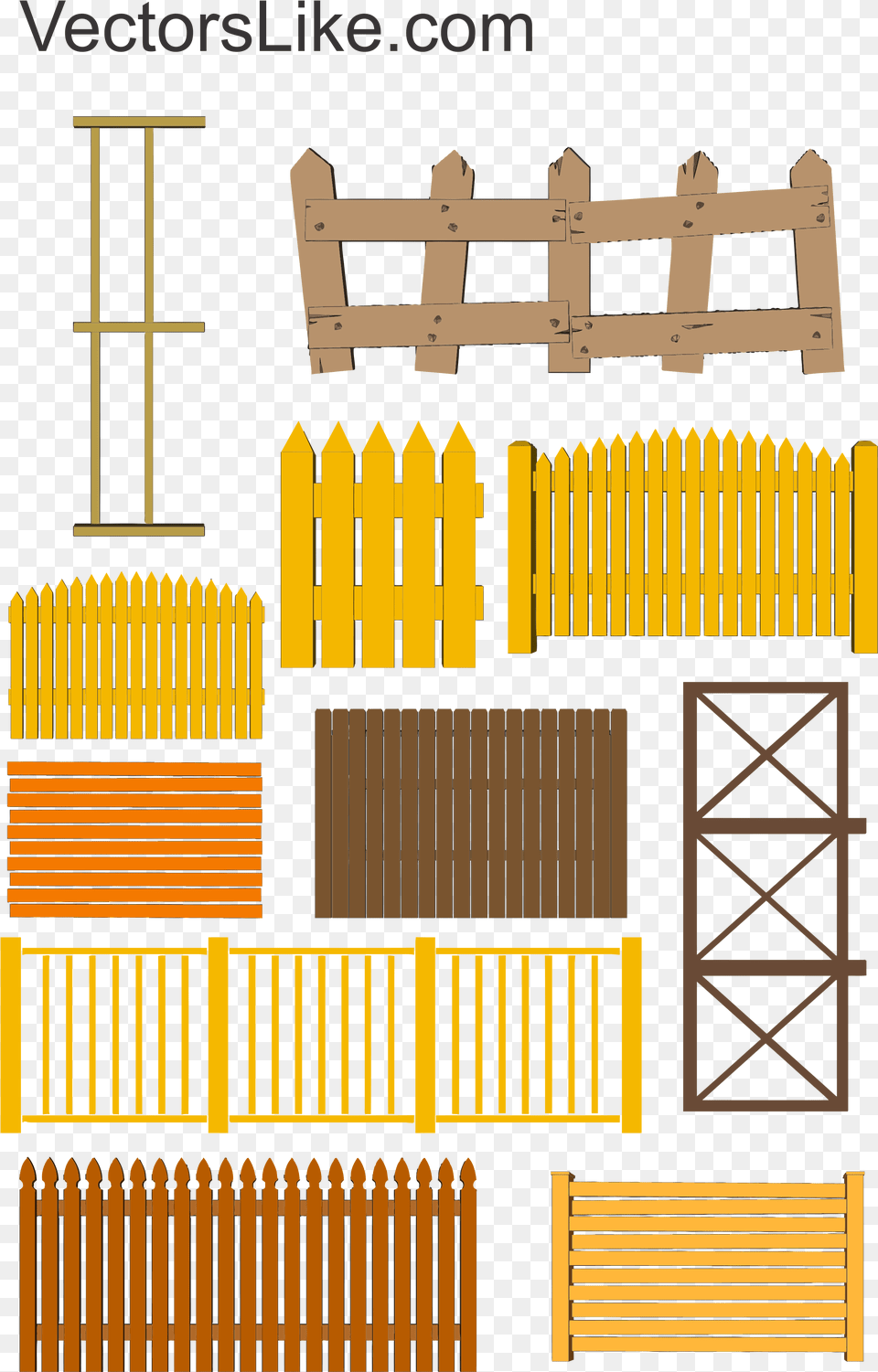 Wooden Fence Vector Vectors Like, Gate, Picket Free Png Download