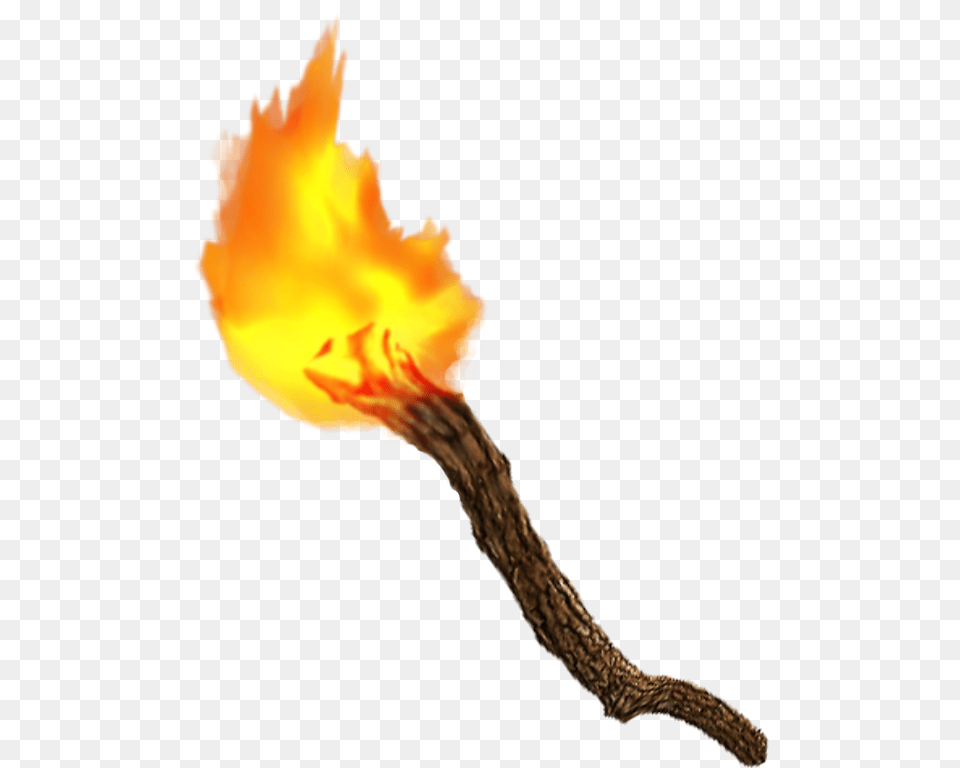 Wooden Fire Torch, Light, Flame, Adult, Female Png