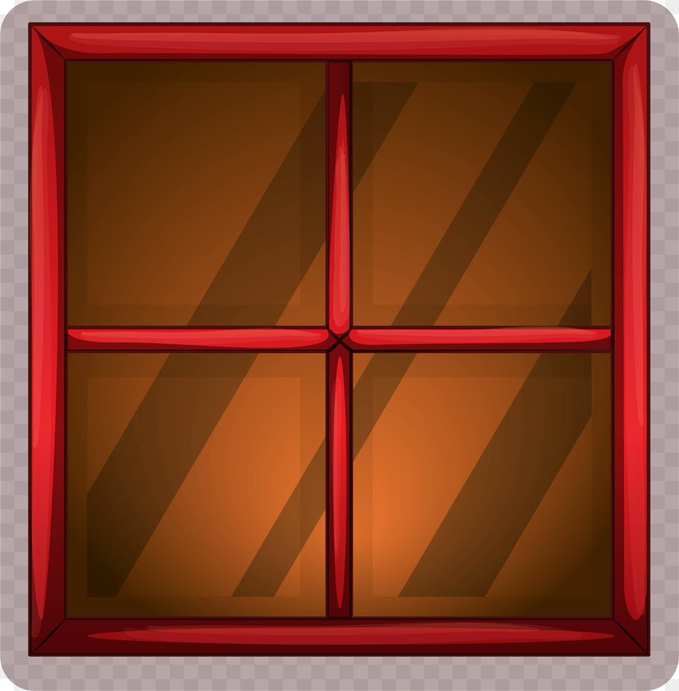 Wooden Frame Cartoon Window, Closet, Cupboard, Furniture, Mailbox Free Png Download