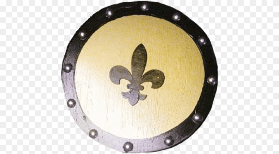 Wooden Gold Fleur De Lis Buckler Shield Armour, Armor, Machine, Wheel Png