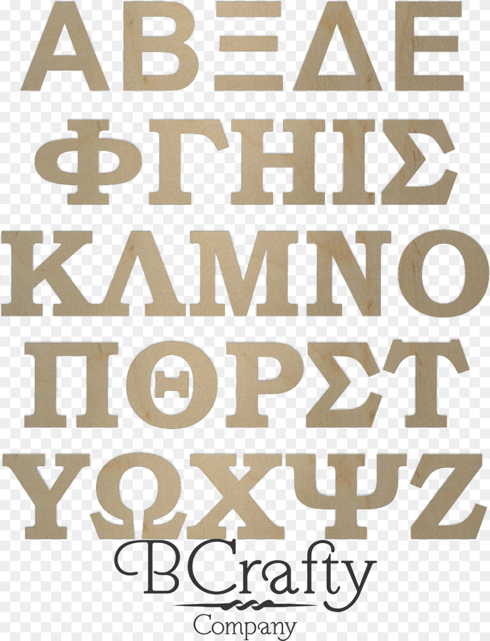 Wooden Greek Letters Bookman Old Style Bold Bcrafty Greek Alphabet, Text, Advertisement, Book, Poster Free Png Download