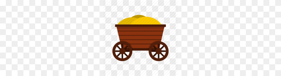 Wooden Hay Wagon Clipart, Transportation, Vehicle, Machine, Wheel Free Png