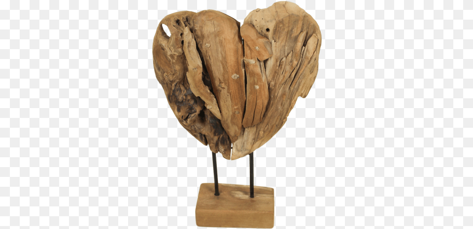 Wooden Heart Sculpture Small Teak Decoration U0026 Hides Wooden Heart Sculpture, Wood, Driftwood Free Png