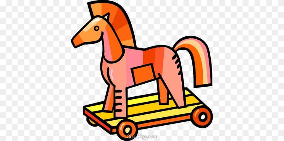Wooden Horse Royalty Vector Clip Art Illustration, Device, Grass, Lawn, Lawn Mower Png