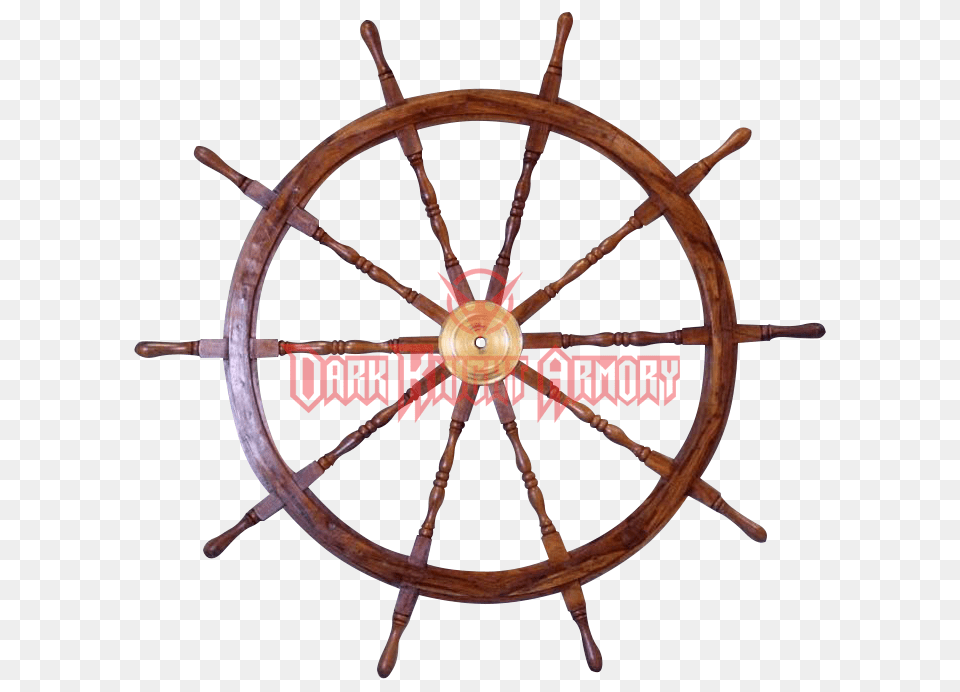 Wooden Inch Ship Wheel, Machine, Steering Wheel, Transportation, Vehicle Png Image