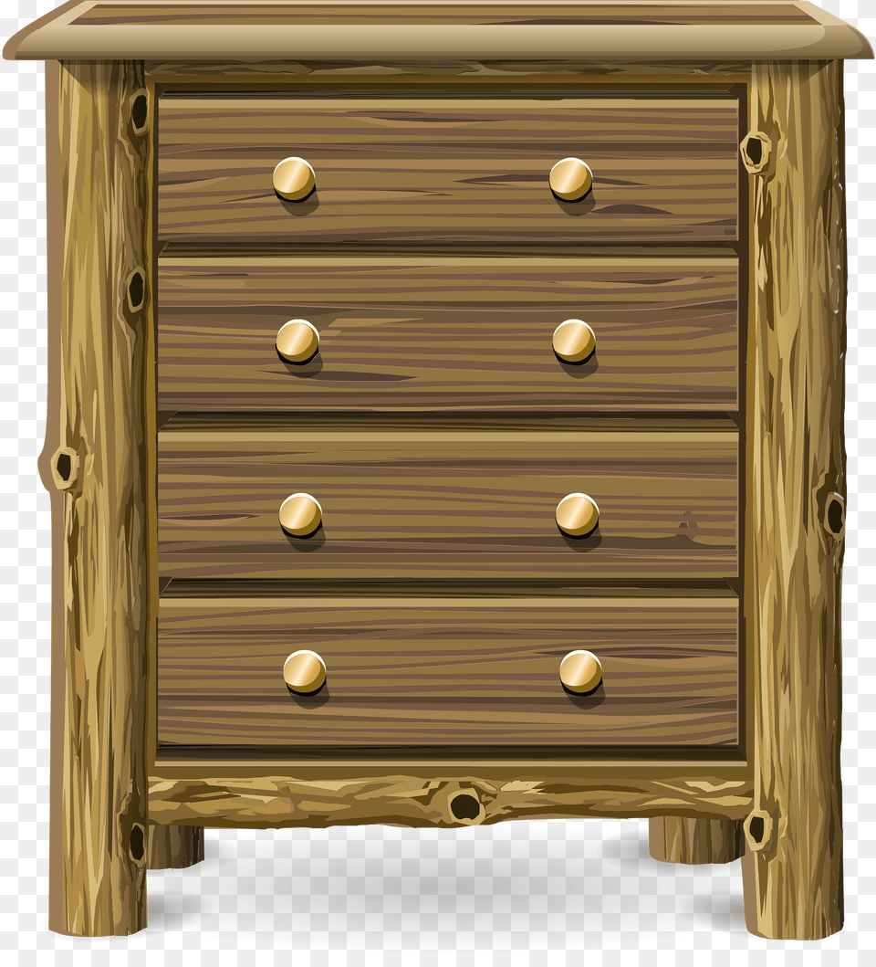 Wooden Medium Cabinet Clipart, Drawer, Furniture Free Png Download