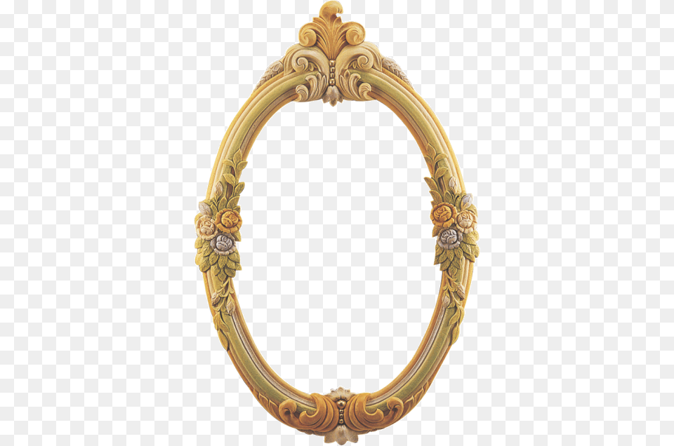 Wooden Mirror Frame, Oval, Photography Free Transparent Png