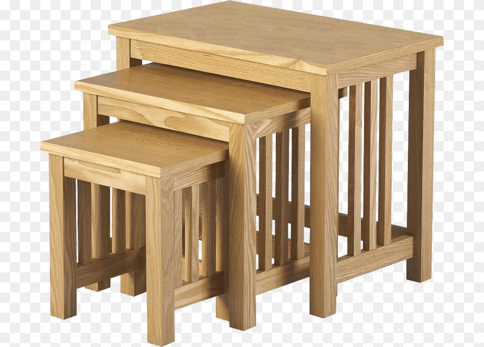 Wooden Nest Of Tables Background Furniture Images With No Background, Dining Table, Table, Wood, Hardwood Png Image