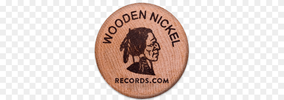 Wooden Nickel Records Logo, Badge, Symbol, Cork Free Png