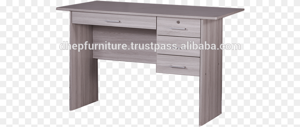 Wooden Office Table With Shelf And Drawer Lock Table, Desk, Furniture, Computer, Electronics Free Transparent Png