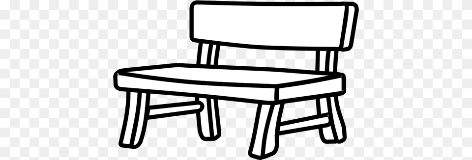 Wooden Park Bench Vector Furniture, Chair, Crib, Infant Bed Png Image