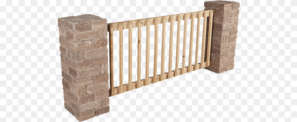 Wooden Pillar Rumblestone Pavestone Column, Fence, Gate, Handrail, Railing Free Transparent Png