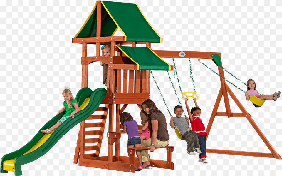 Wooden Playground Swing Set, Male, Boy, Child, Female Png