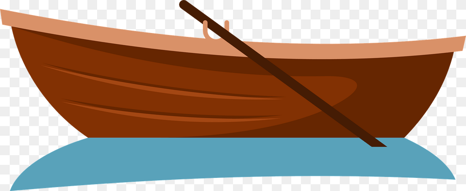 Wooden Row Boat Clipart, Dinghy, Transportation, Vehicle, Watercraft Png