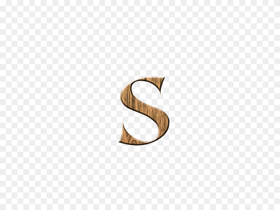 Wooden S Text, Logo, Symbol Png Image