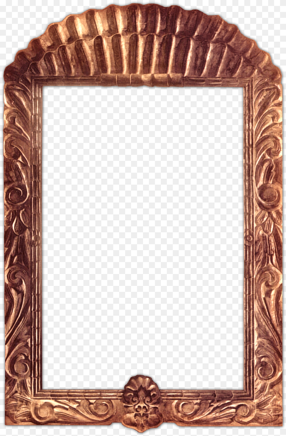 Wooden Scrollwork Arched Wooden Photo Frames, Mirror, Photography Free Png