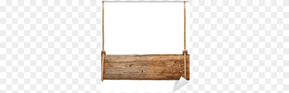Wooden Sign Background Message Rope Hanging Wall Mural Rope, Swing, Toy, Wood Free Png