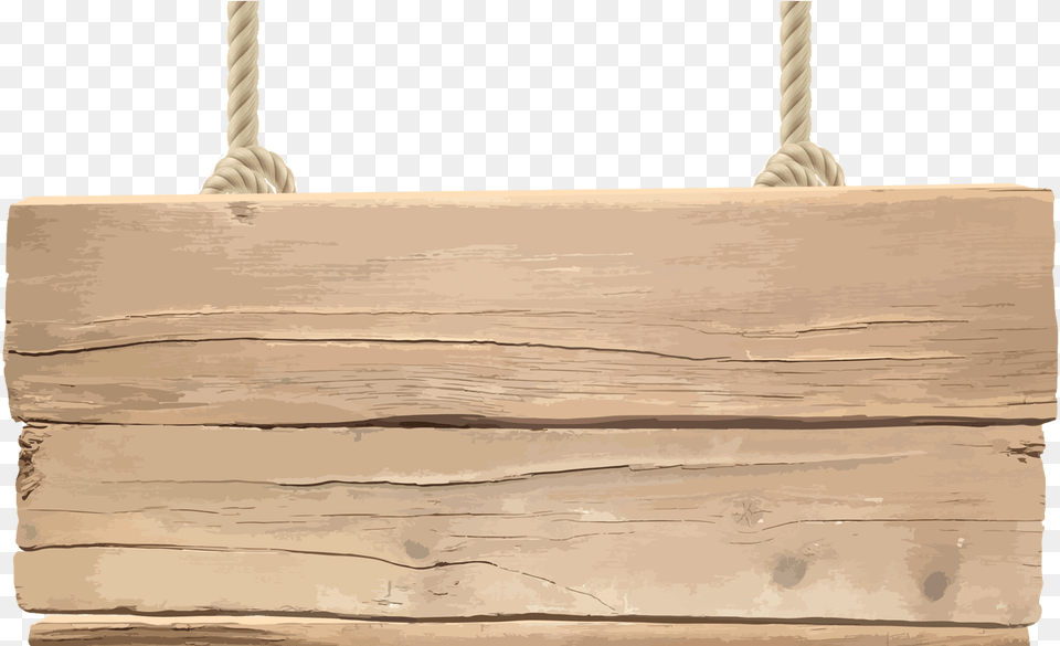 Wooden Sign Plank, Rope, Wood, Plywood Free Png Download