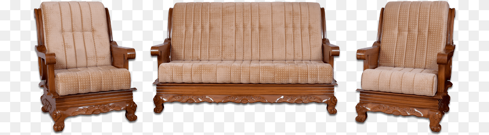 Wooden Sofa Coimbatore Chair, Furniture, Home Decor, Couch, Cushion Free Png Download