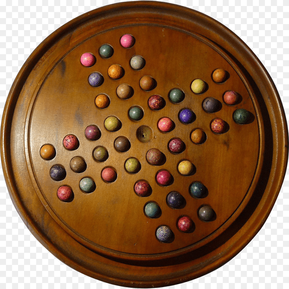 Wooden Solitaire Marble Board Game 19th Century Niagara Patience Board Game, Food, Sweets Png