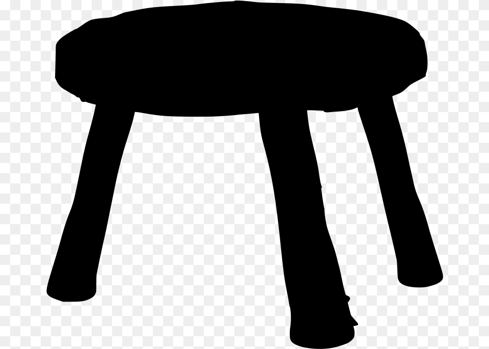 Wooden Stool Stool, Gray Free Png Download