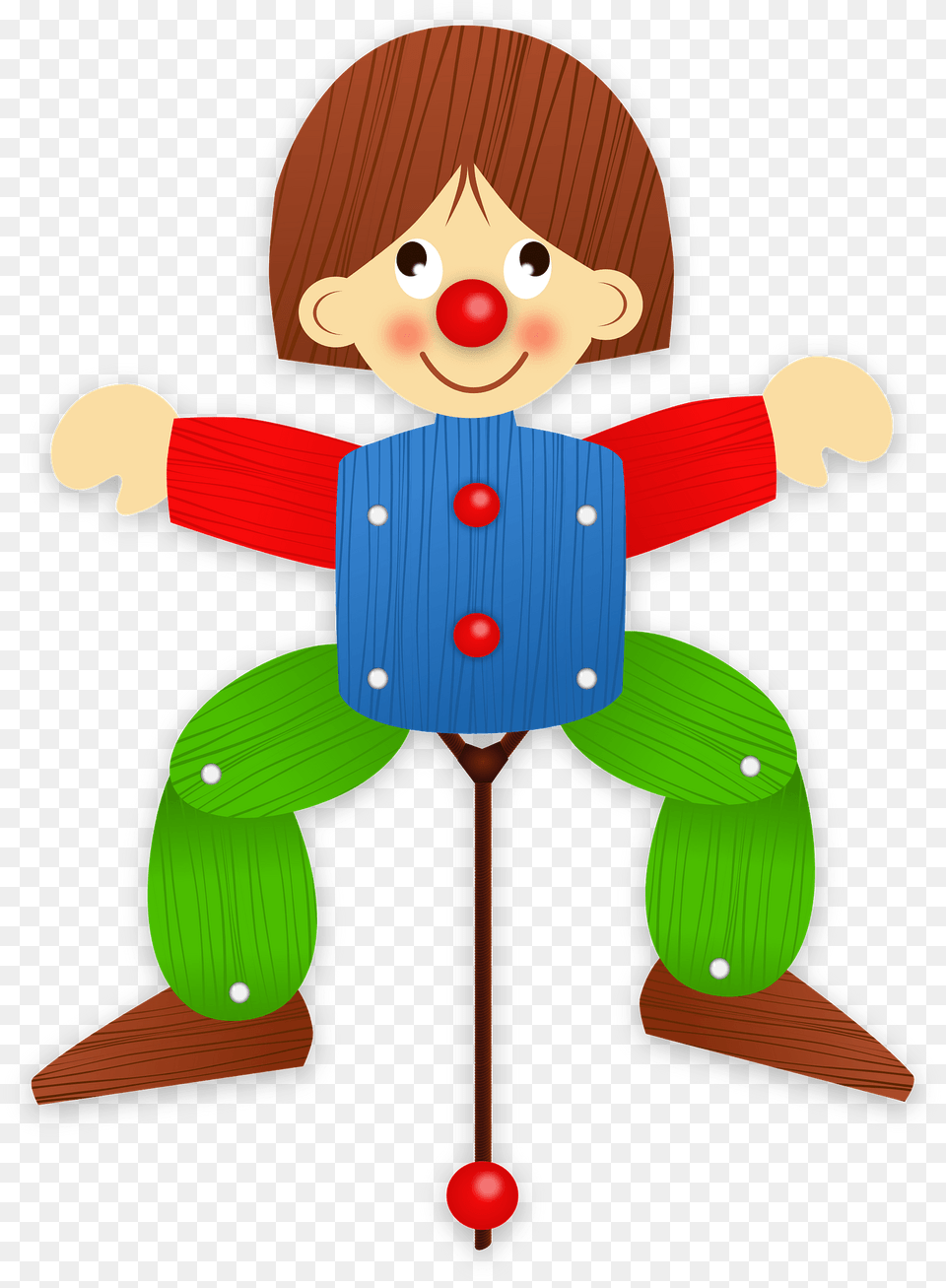 Wooden Toy Clown Clipart, Device, Grass, Lawn, Lawn Mower Free Transparent Png