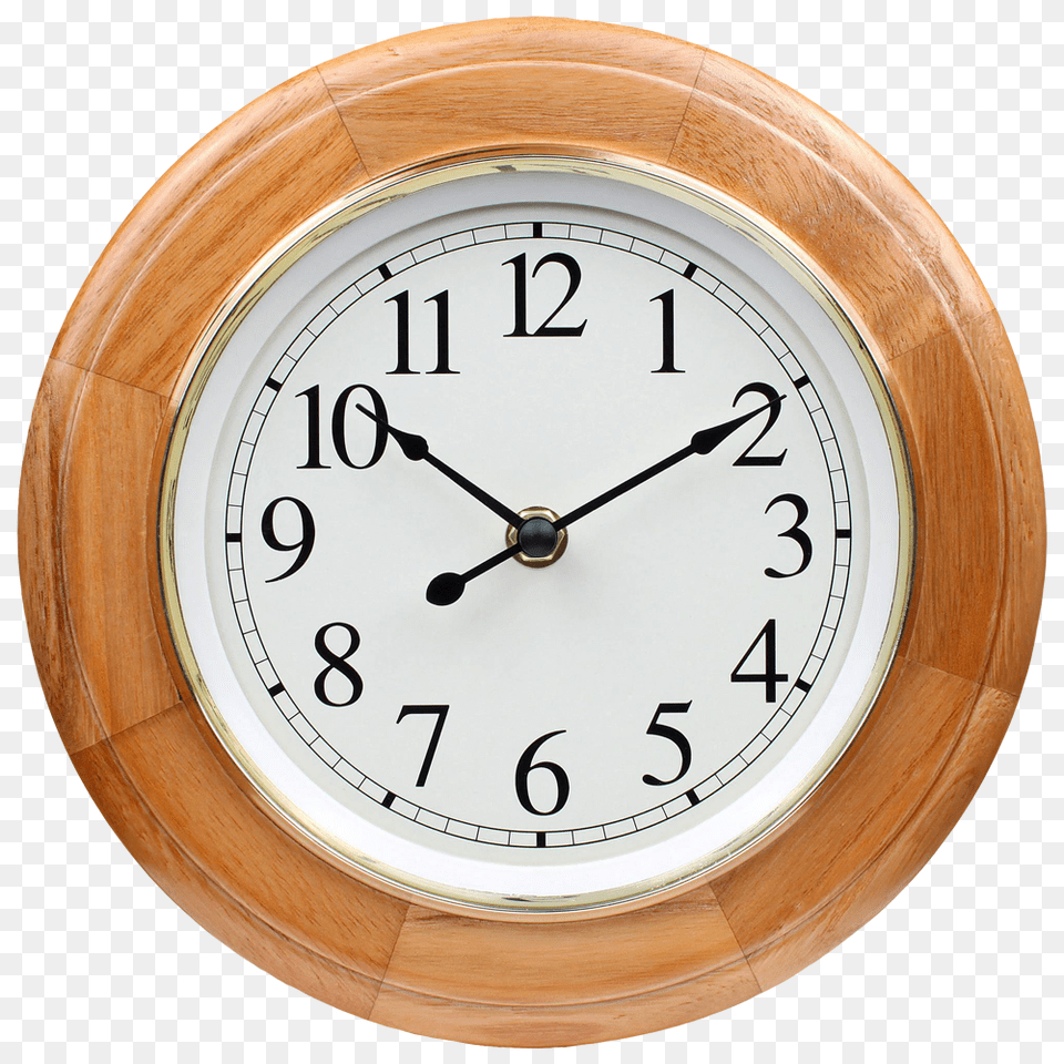 Wooden Wall Clock, Analog Clock, Wall Clock, Wristwatch Png