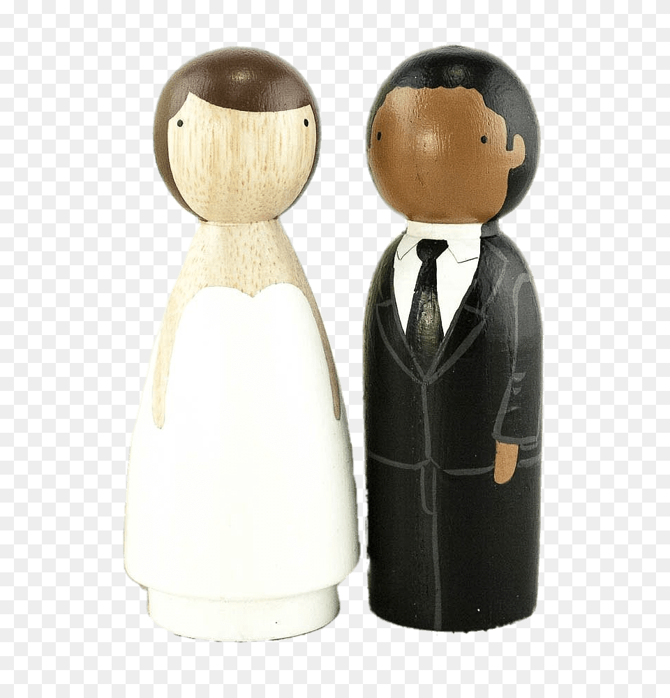 Wooden Wedding Figurine, Person, Accessories, Formal Wear, Tie Png Image